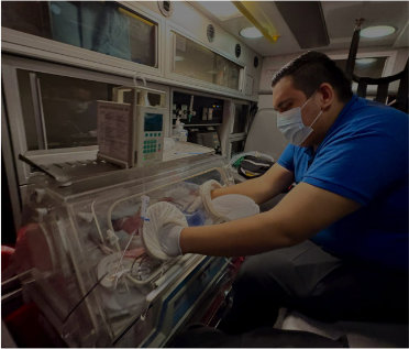 Incubadora neonatal para traslado de bebes